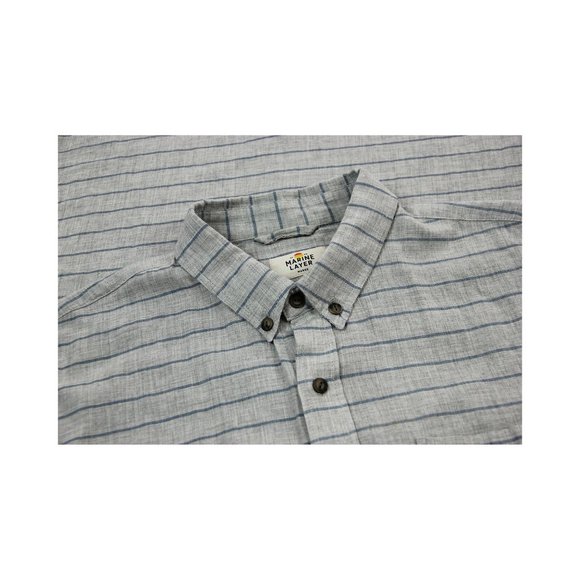 Marine Layer Long Sleeve Button Down Cotton Shirt - Picture 1 of 9